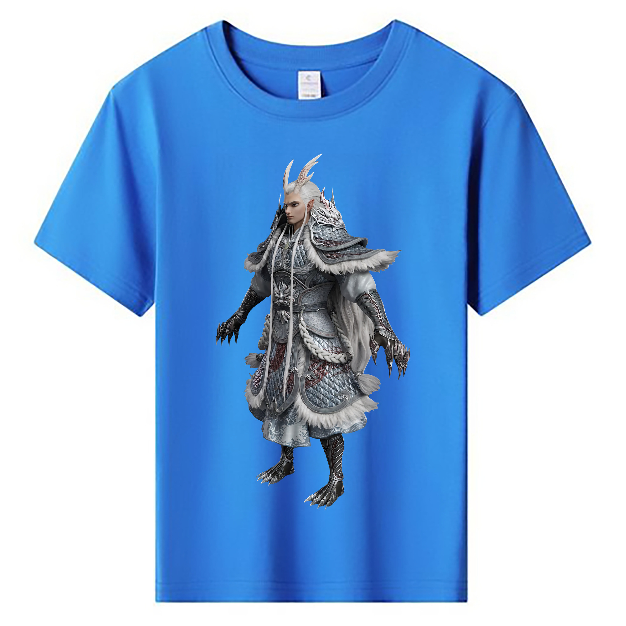 （画像用） Ne Zha 2 ナタ 魔童の大暴れ 綿100％キッズTシャツ（フロントプリント）